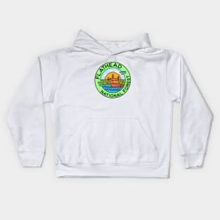 Flathead National Forest Montana Camping Canoe Kids Hoodie